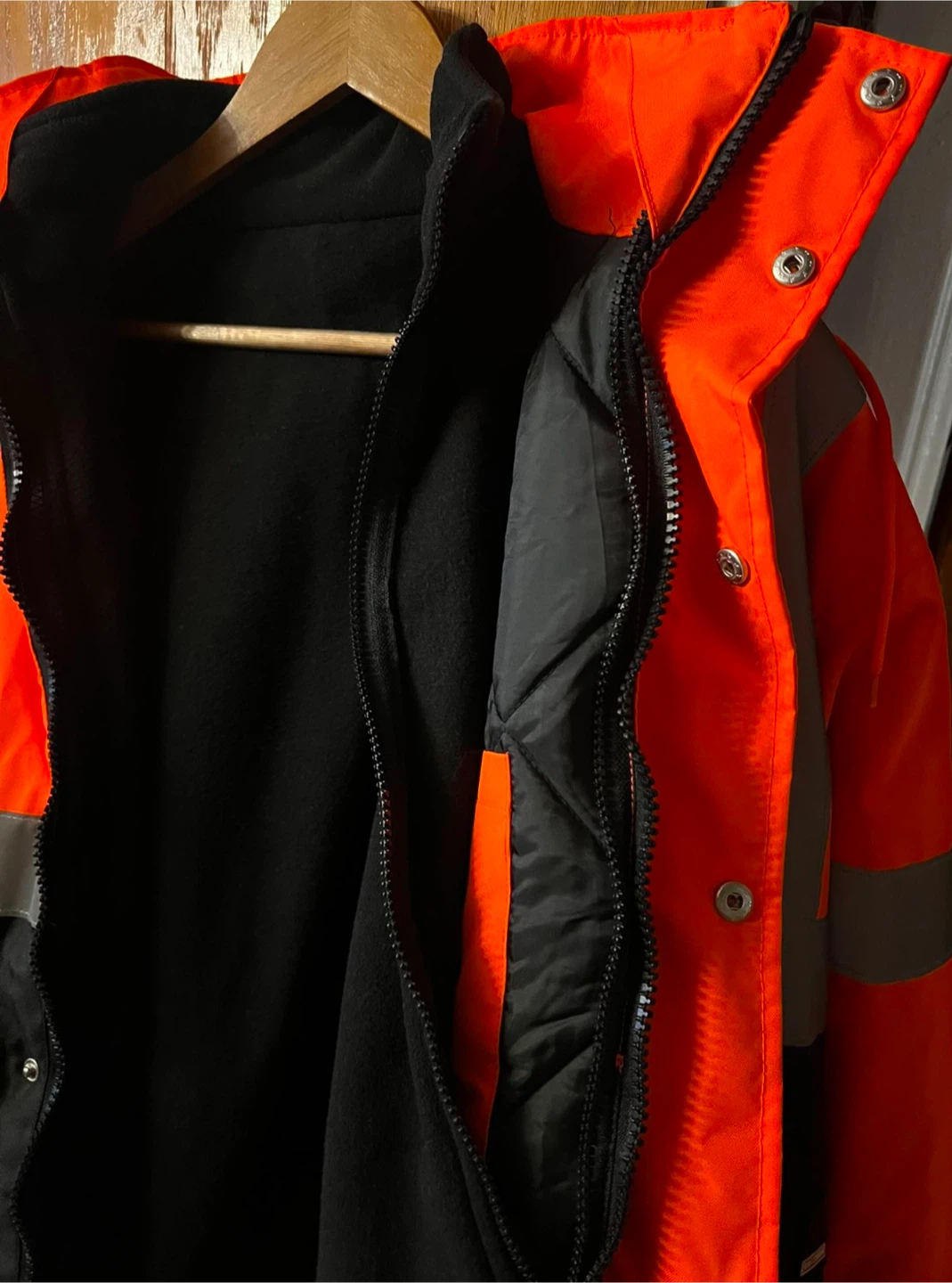 Men's Hi Vis Bomber Jacket Orange Size M - photo 3