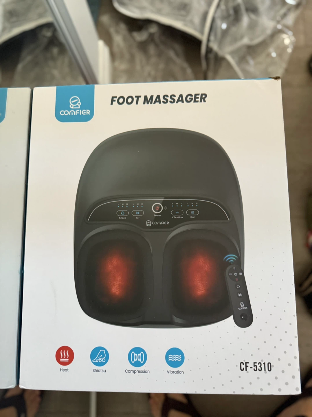Comfier Foot Massager with Heat, Shiatsu, Compression, Vibration - photo 2