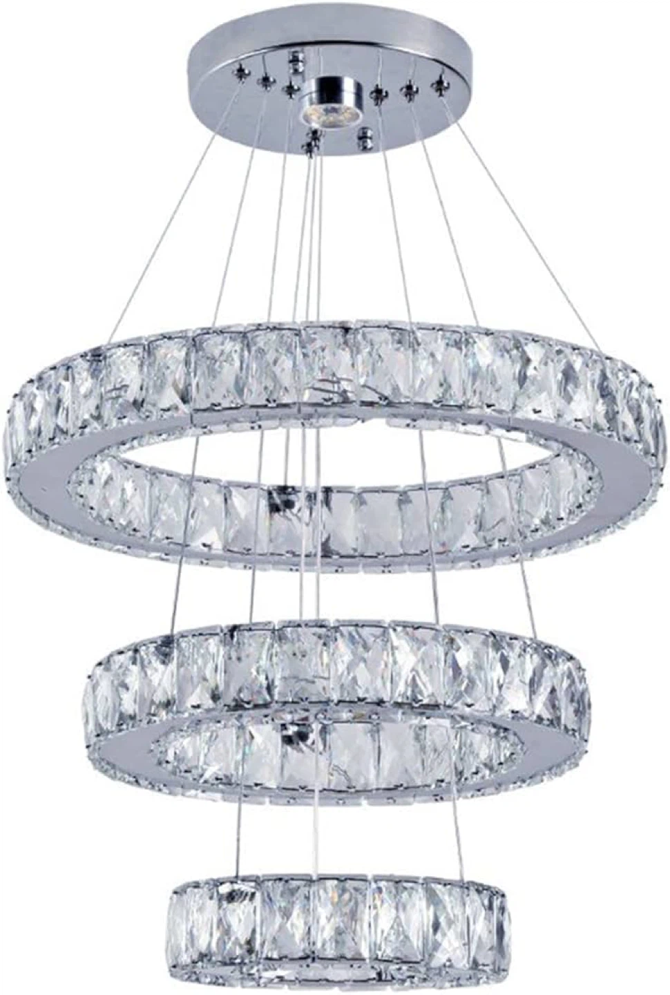 3-Tier Crystal Chandelier