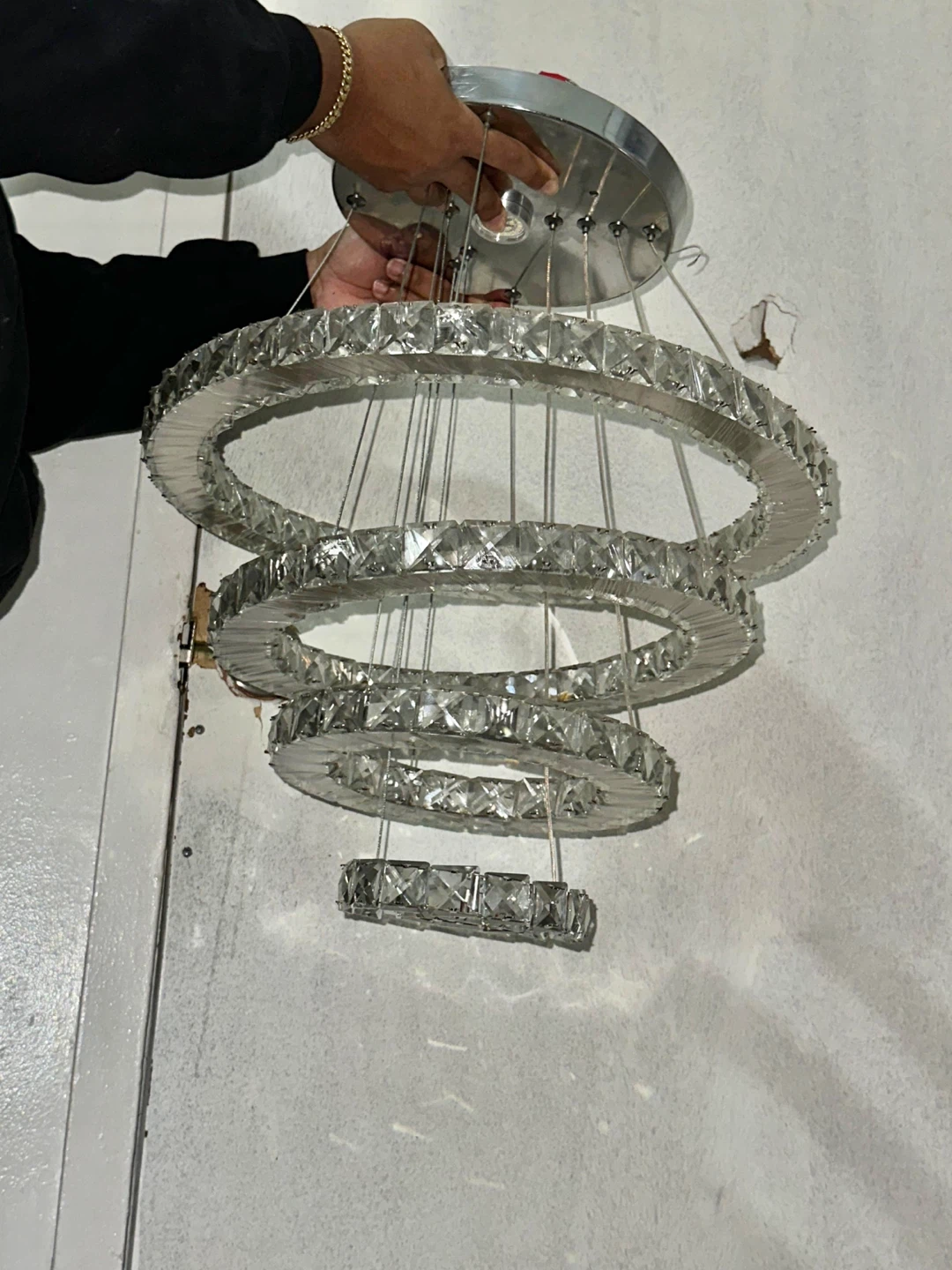 3-Tier Crystal Chandelier - photo 2