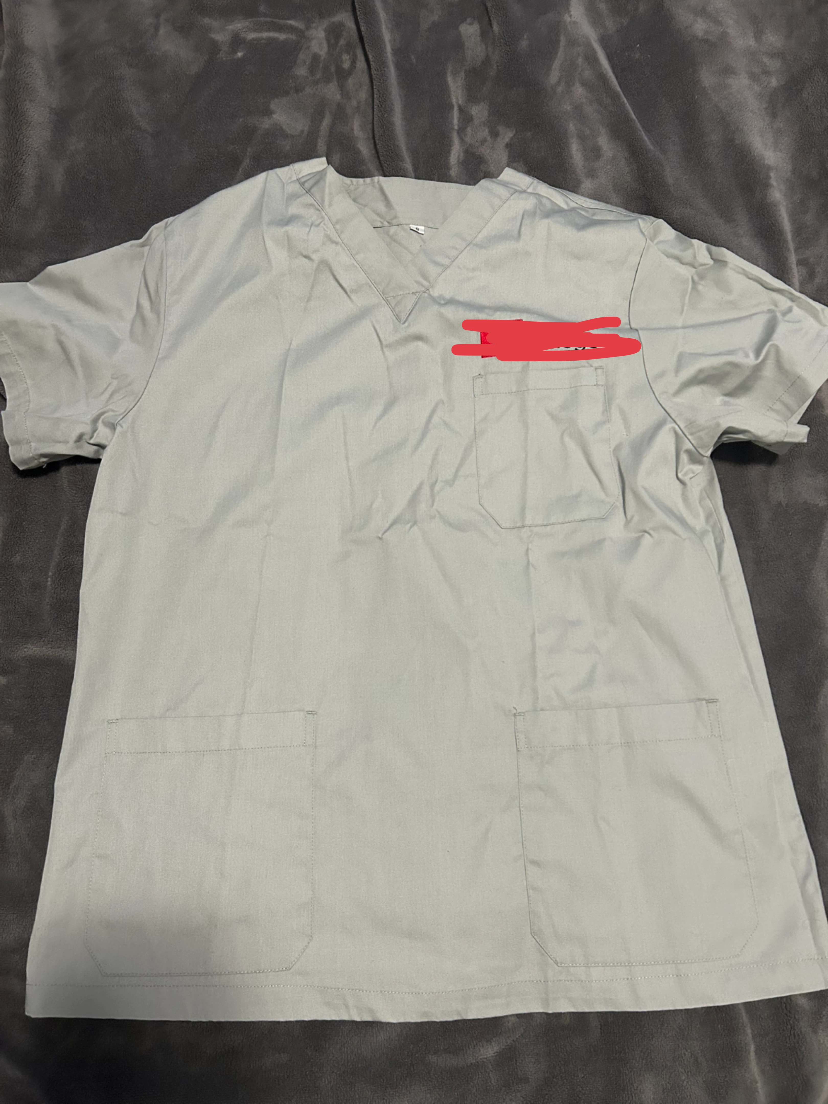 Light Grey Scrub Top and Pants Set - Size S - photo 5