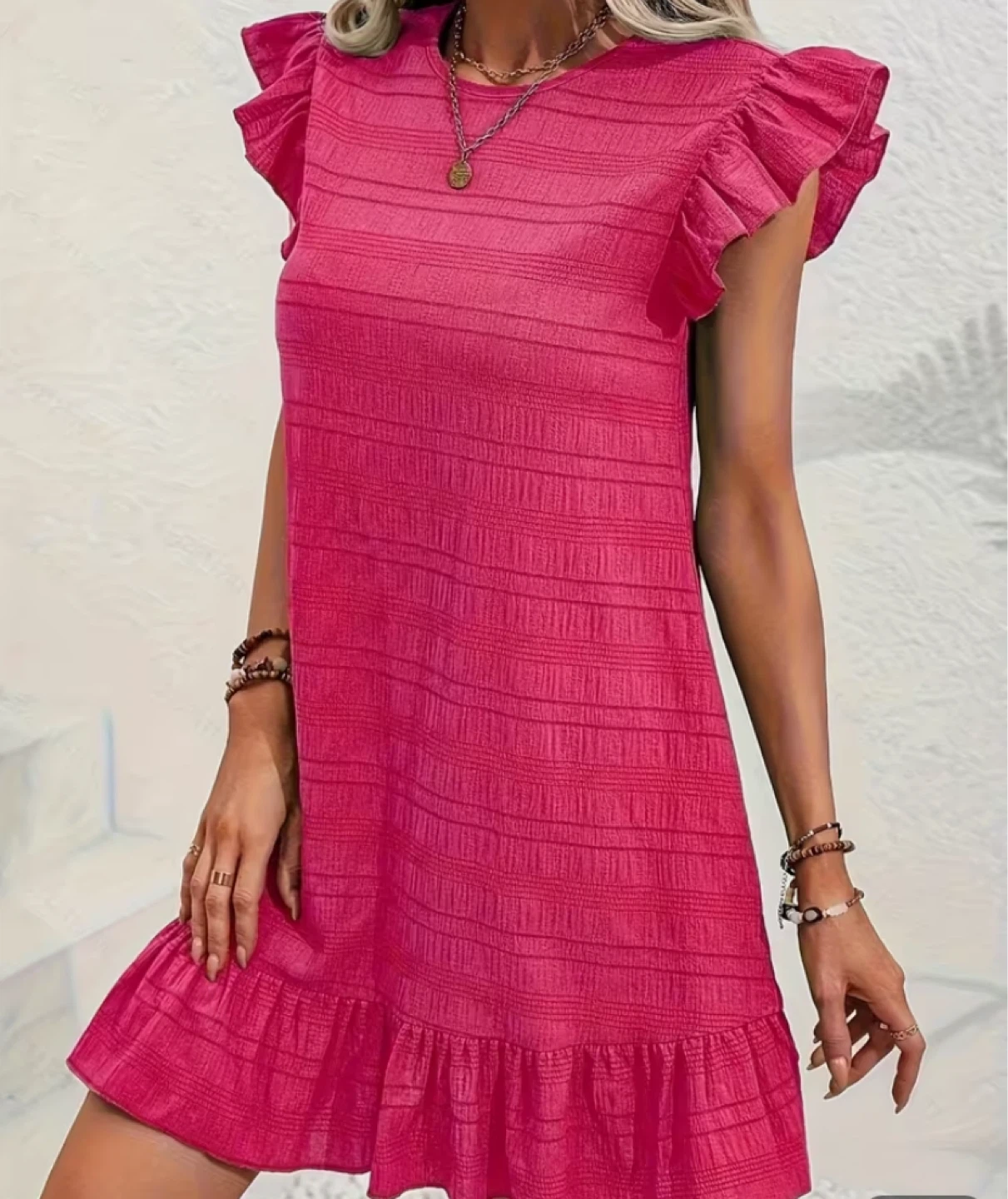 Pink Ruffle Sleeve Dress - photo 2