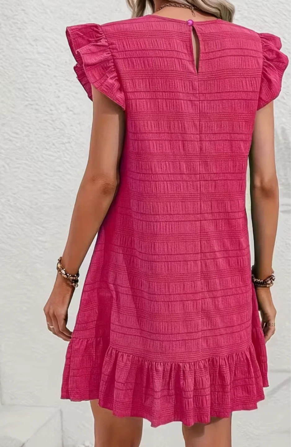 Pink Ruffle Sleeve Dress - photo 4