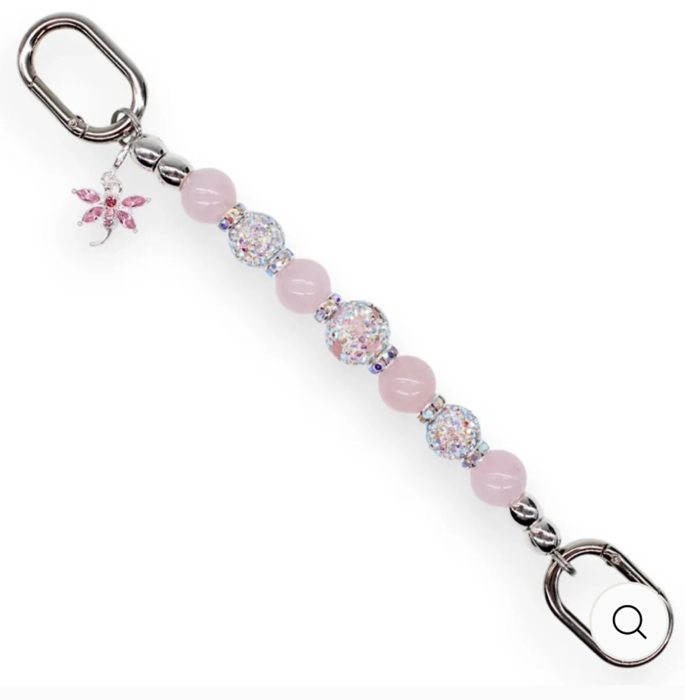 ✨✨ Pretty in Pink Beaded Keychain - photo 3