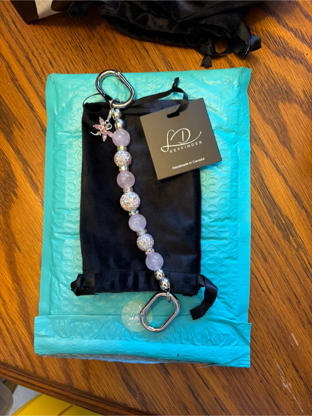 ✨✨ Pretty in Pink Beaded Keychain