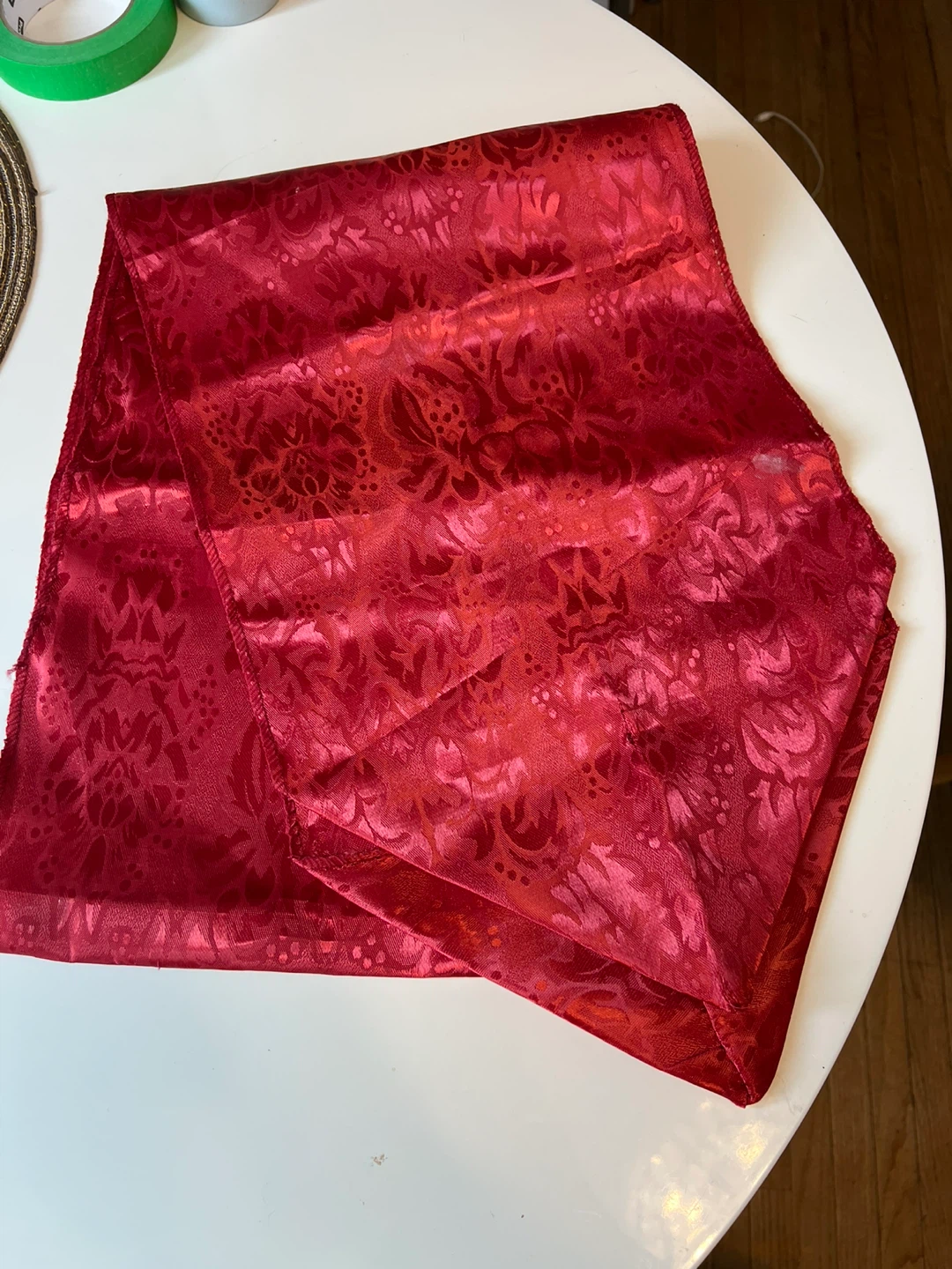 Red Jacquard Table Runner