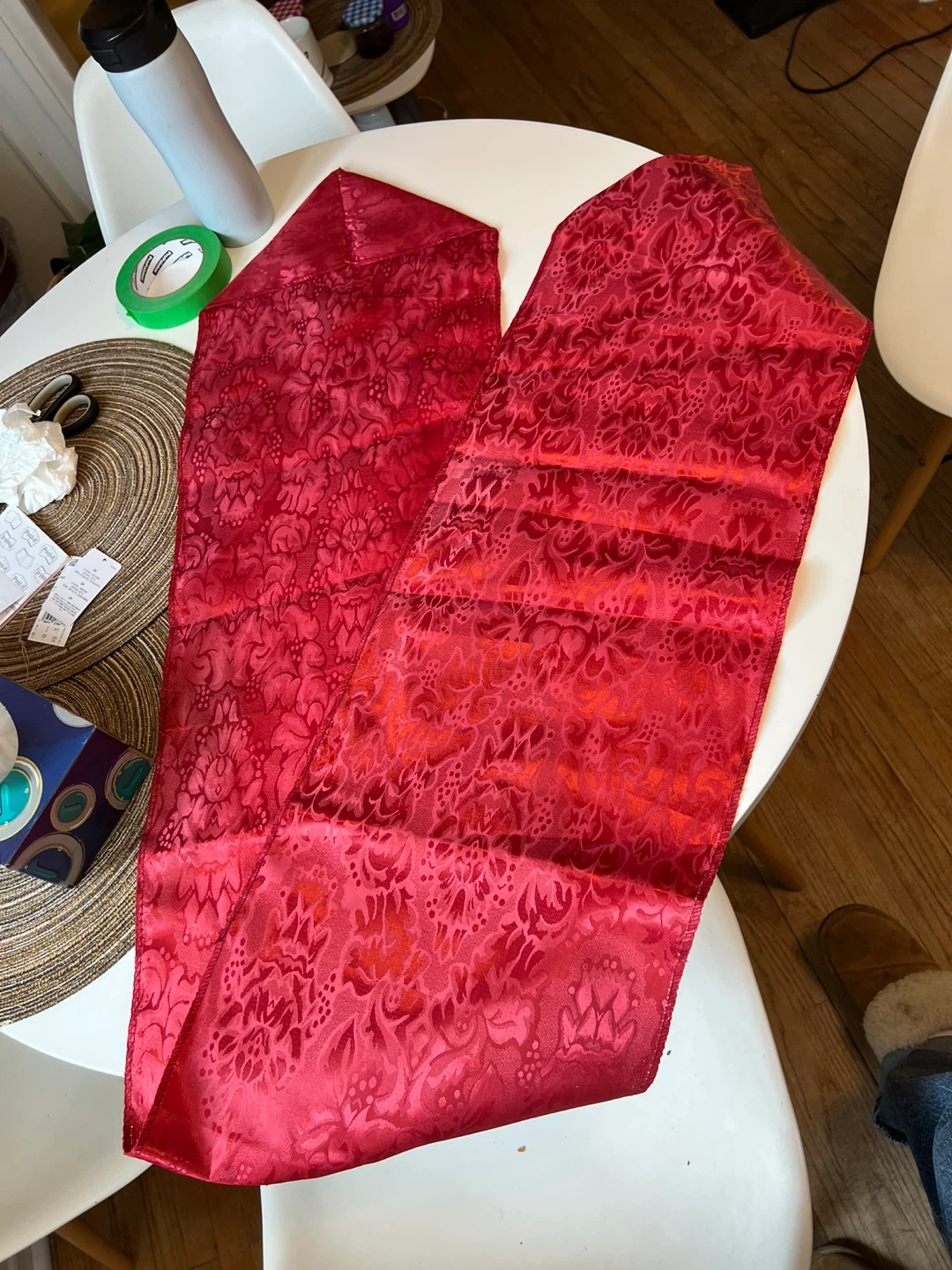 Red Jacquard Table Runner - photo 2