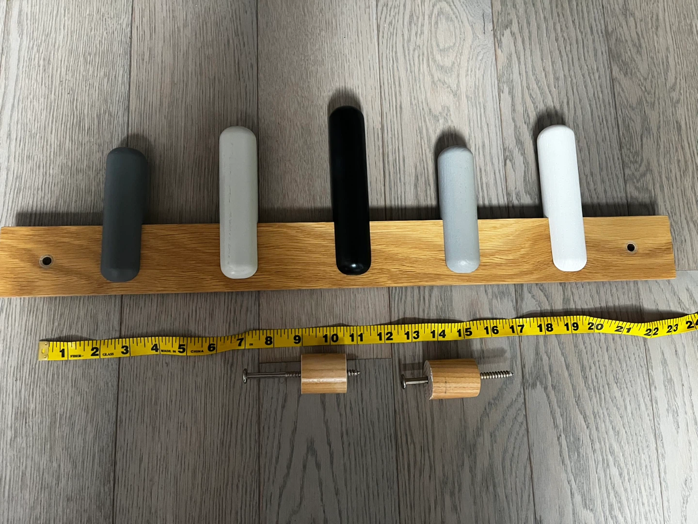 Normann Play Oak Coat Rack - Shadow - photo 2