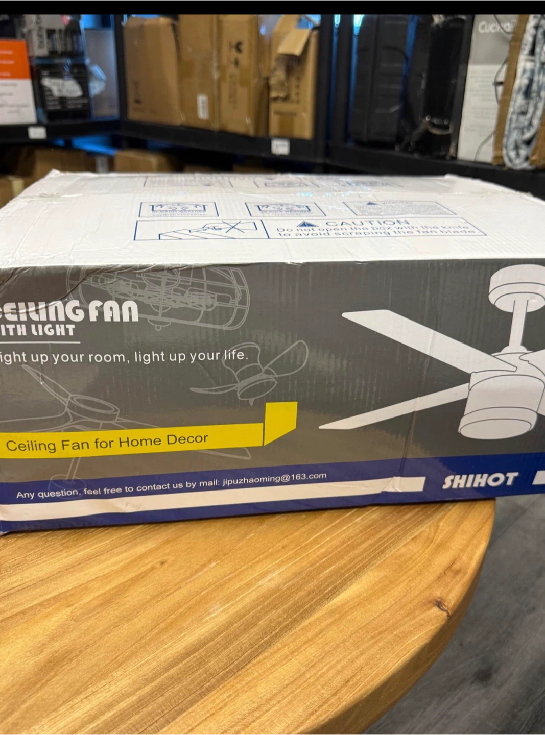 42 Inch White Ceiling Fan with Lights and Remote - photo 2