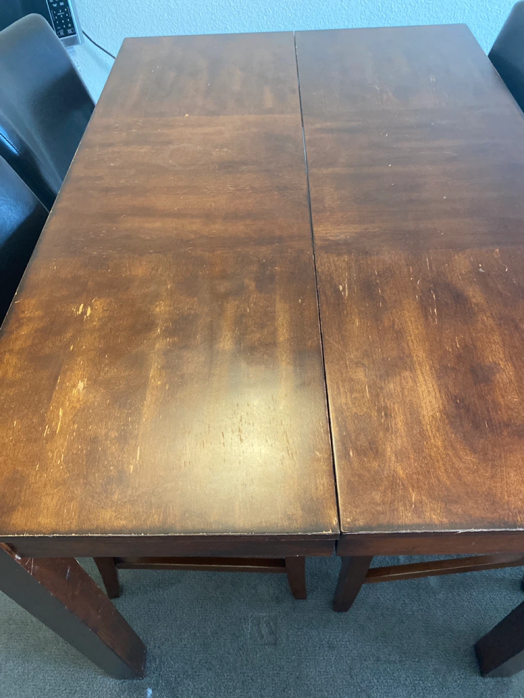 Dark Wood Dining Table Set with 4 Chairs - photo 2