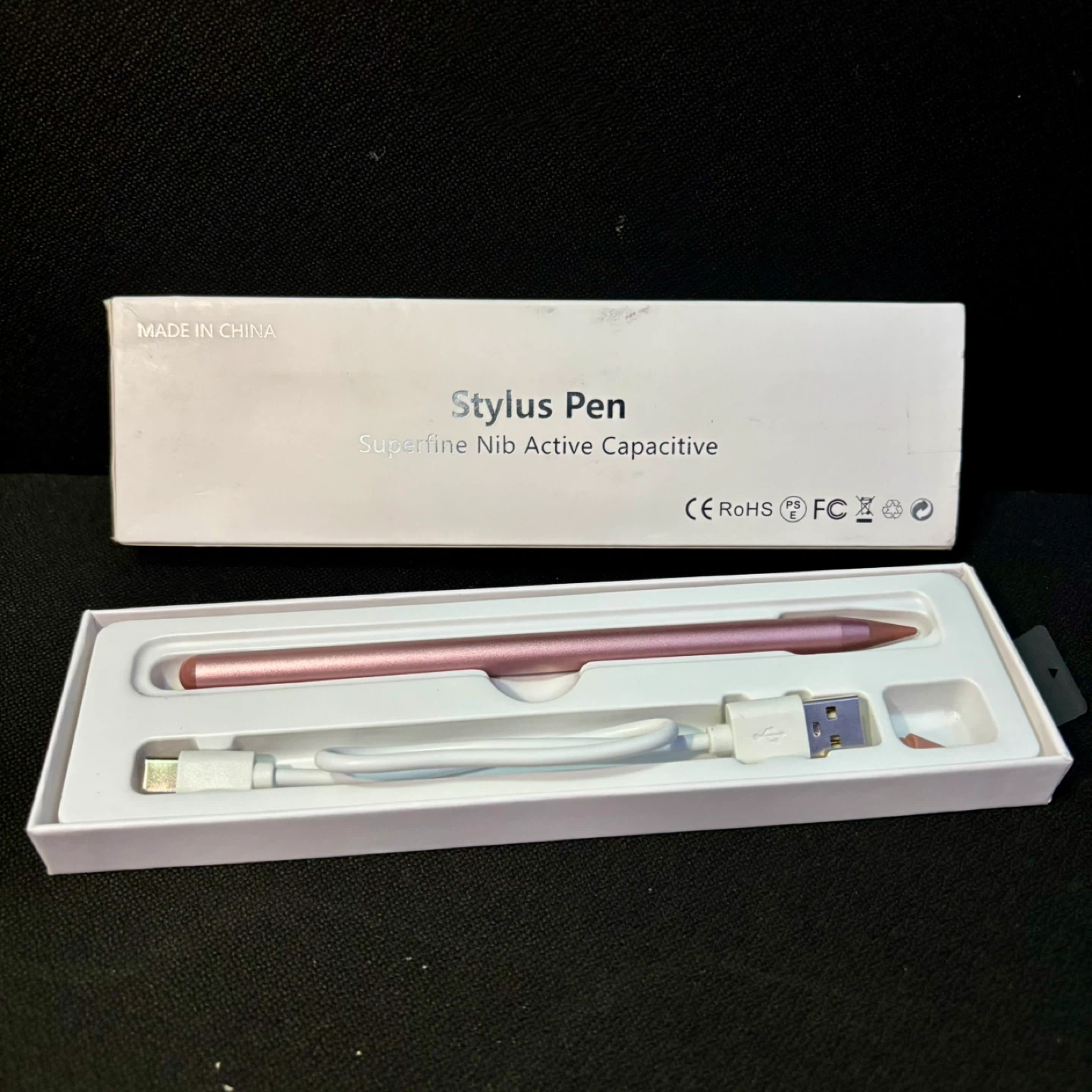 Active Metal Stylus Pen Superfine Nib Pink Universal Compatible