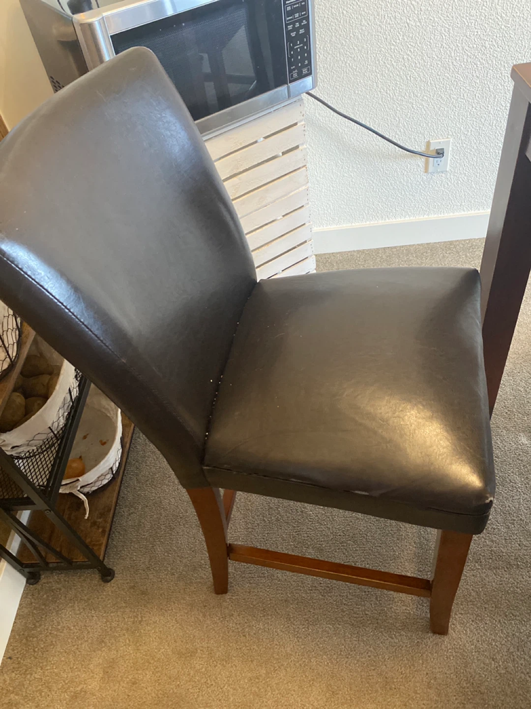 Dark Wood Dining Table Set with 4 Chairs - photo 4