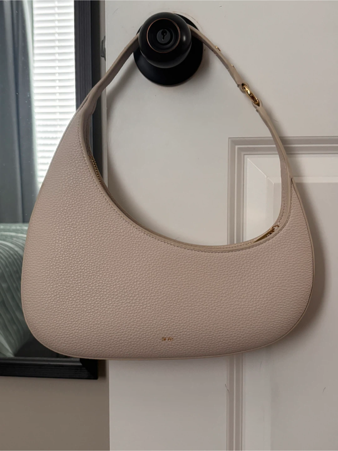 JW Pei Cream Crescent Shoulder Bag