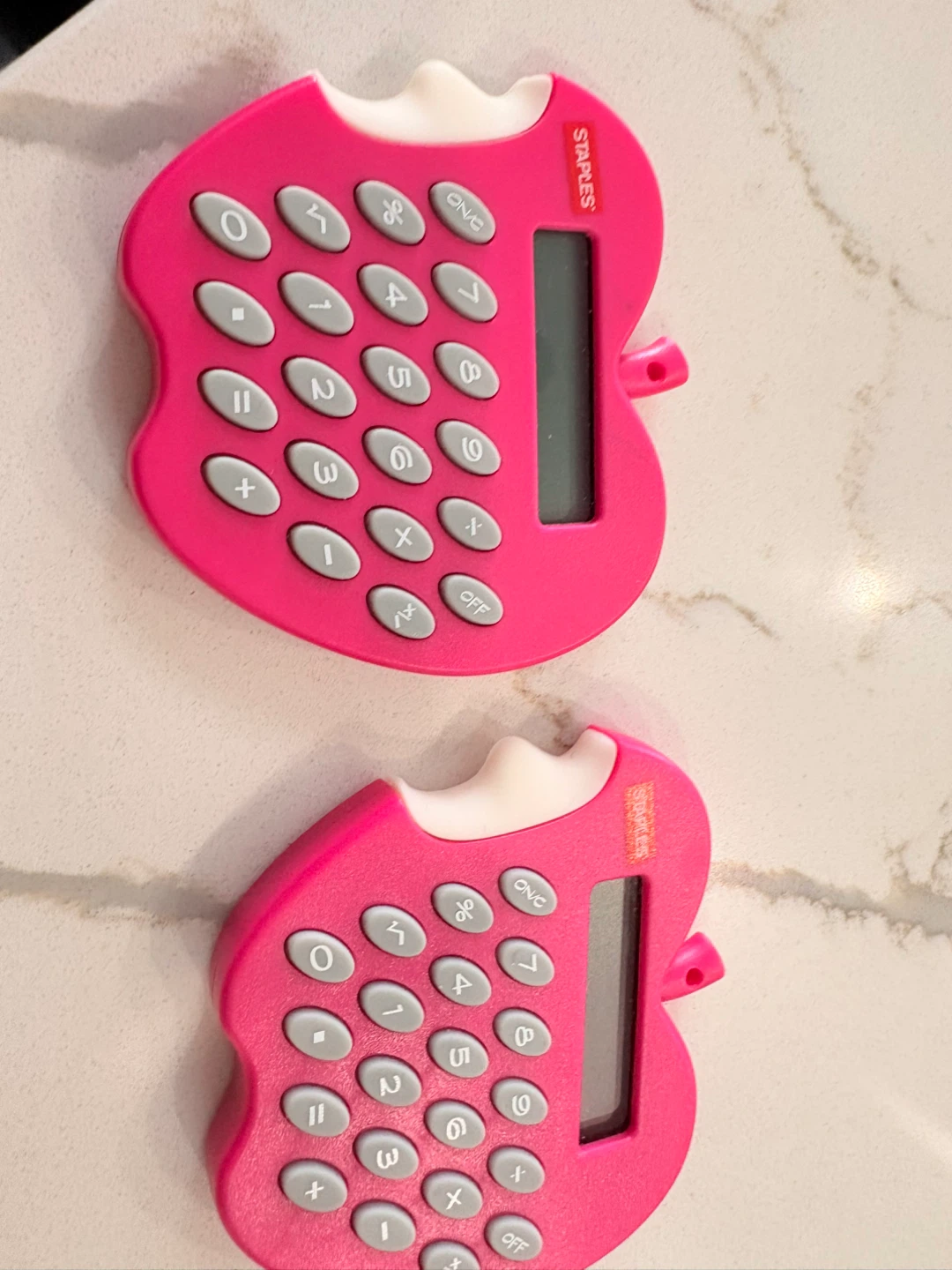Magnetic Pink Apple Calculators for fridge - Set of 2; $5 each - photo 2