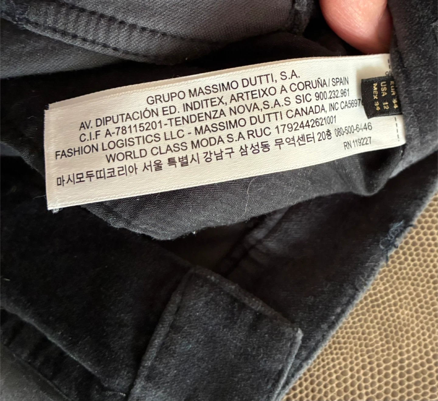Massimo Dutti Black Velour Pants - Size 12 - photo 4