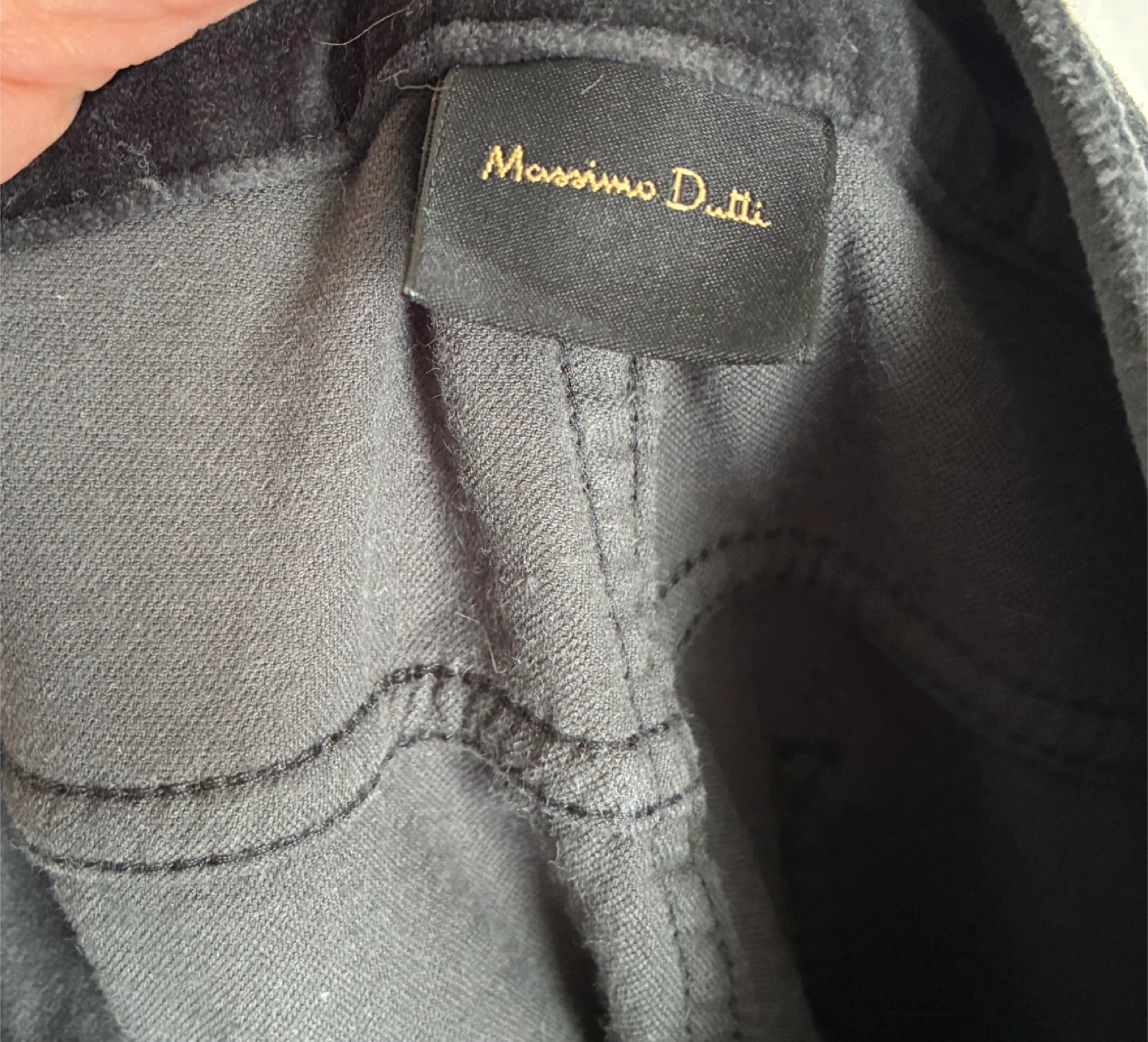 Massimo Dutti Black Velour Pants - Size 12 - photo 2