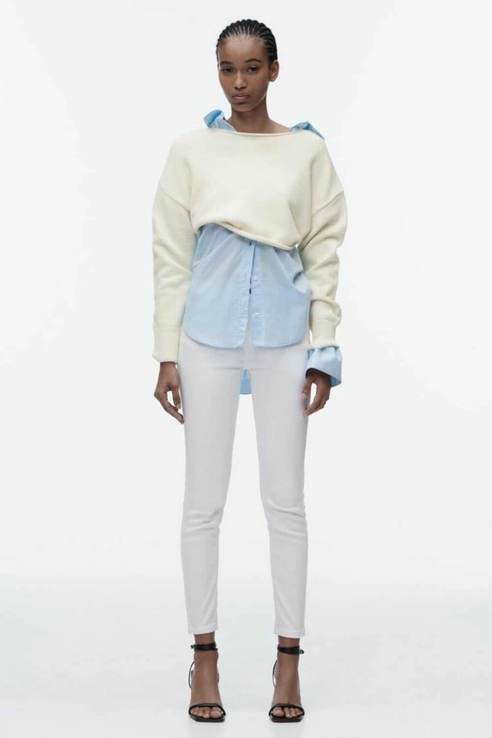 Zara Low Rise White Skinny Jeans - photo 5