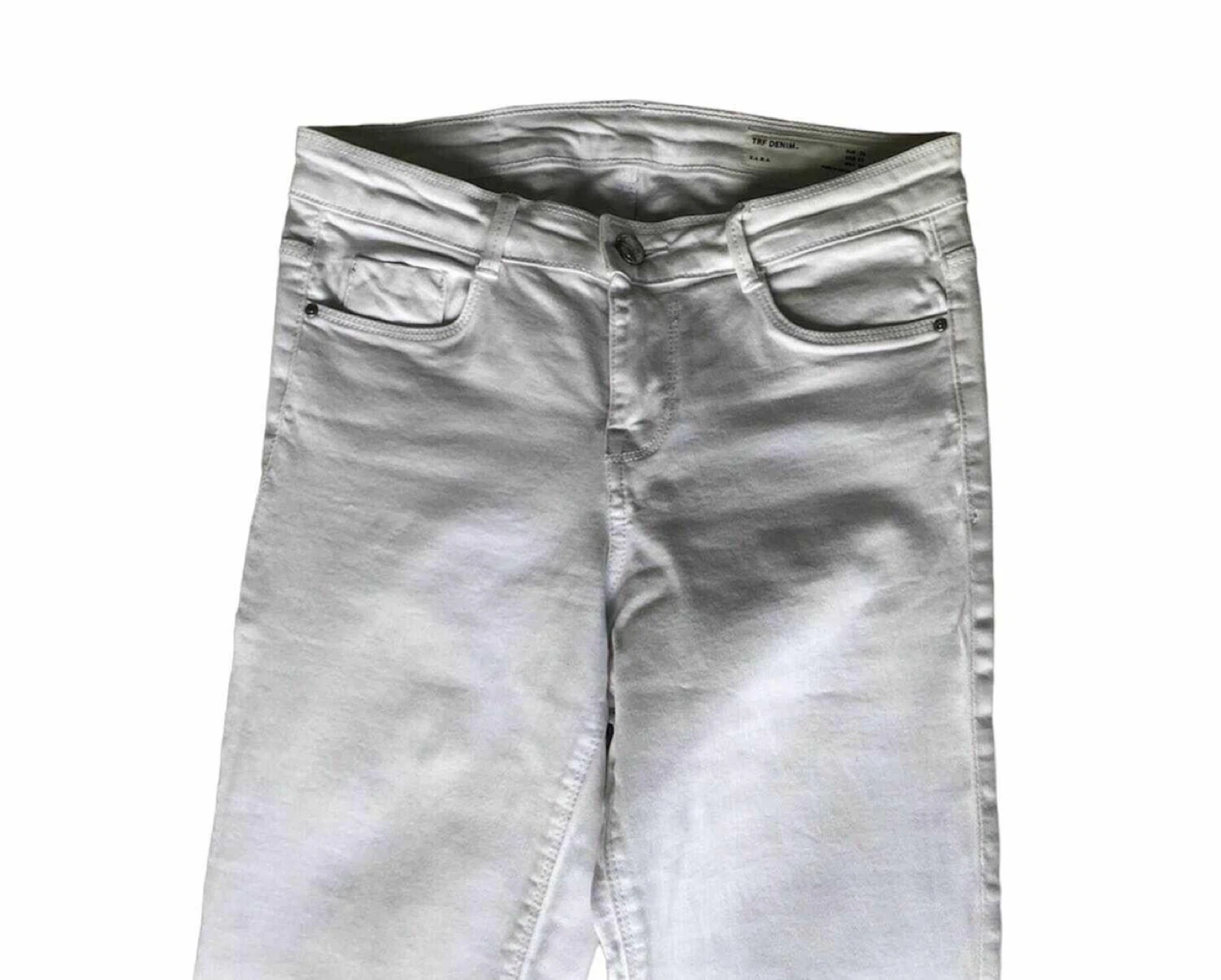 Zara Low Rise White Skinny Jeans - photo 3