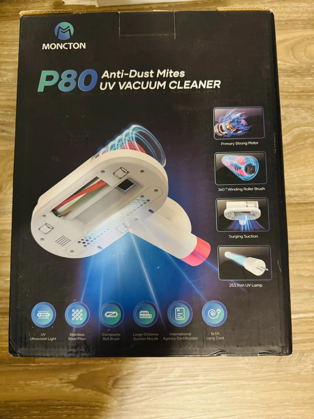 MONCTON P80 Anti-Dust Mites UV Vacuum Cleaner