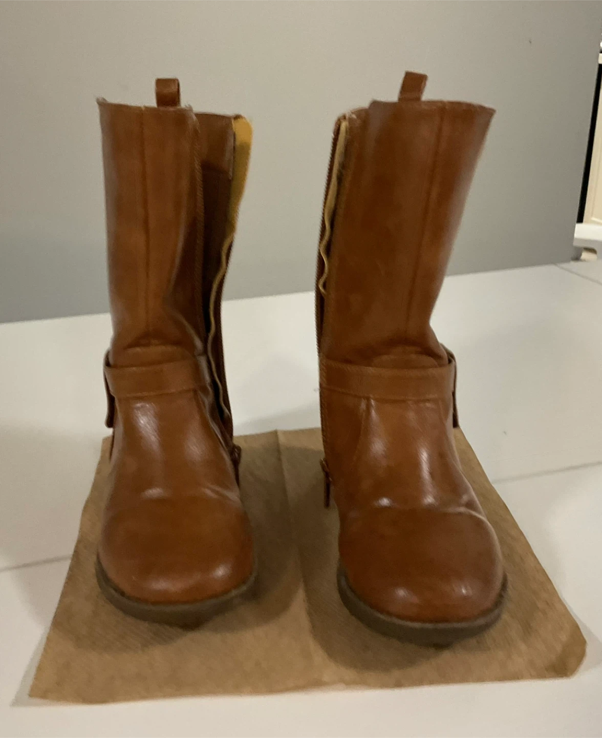 Kids' Black Faux Leather Boots - photo 3