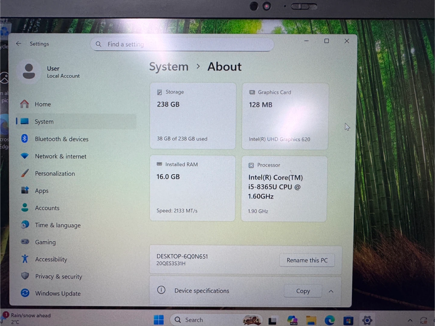 Lenovo ThinkPad X1 Laptop - Intel i5-8365U, 16GB RAM, 238GB SSD - photo 3