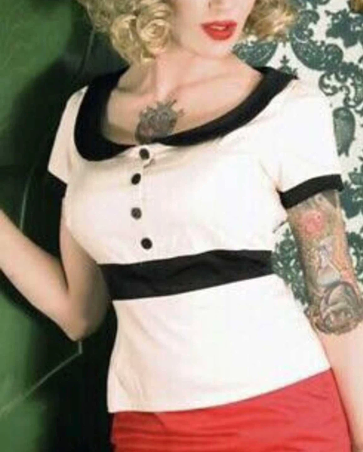 Pinup couture top (L) Blame Betty - photo 4