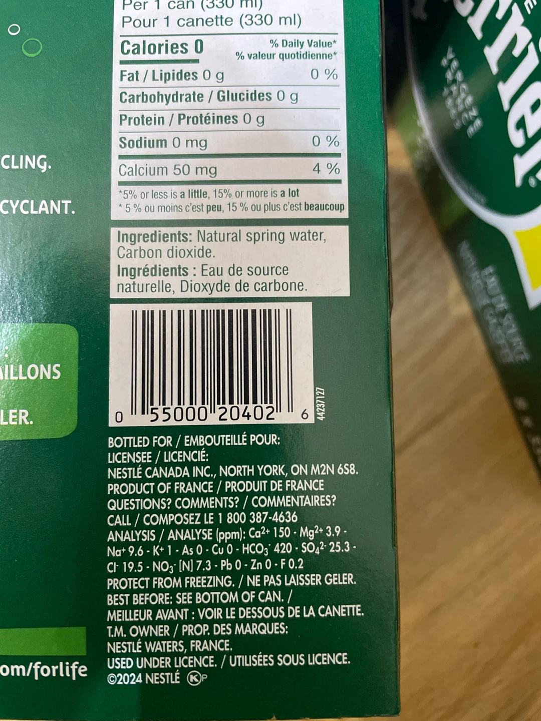 Perrier L'Original Sparkling Natural Mineral Water - 8 x 330 ml - photo 5