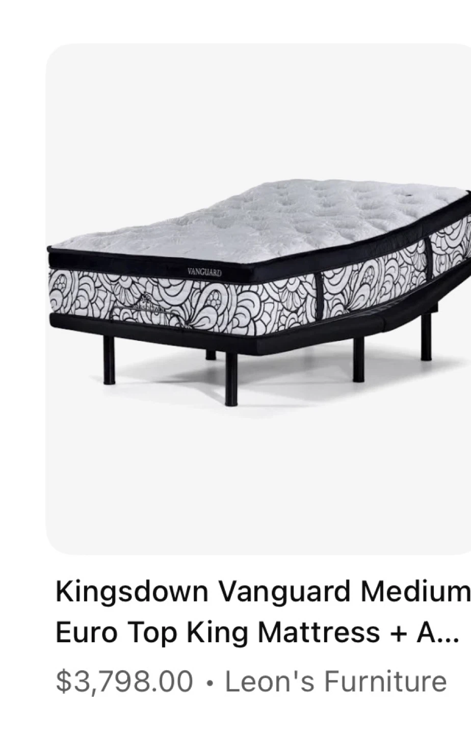 Kingsdown Euro Top King Mattress + Frame Base - photo 4