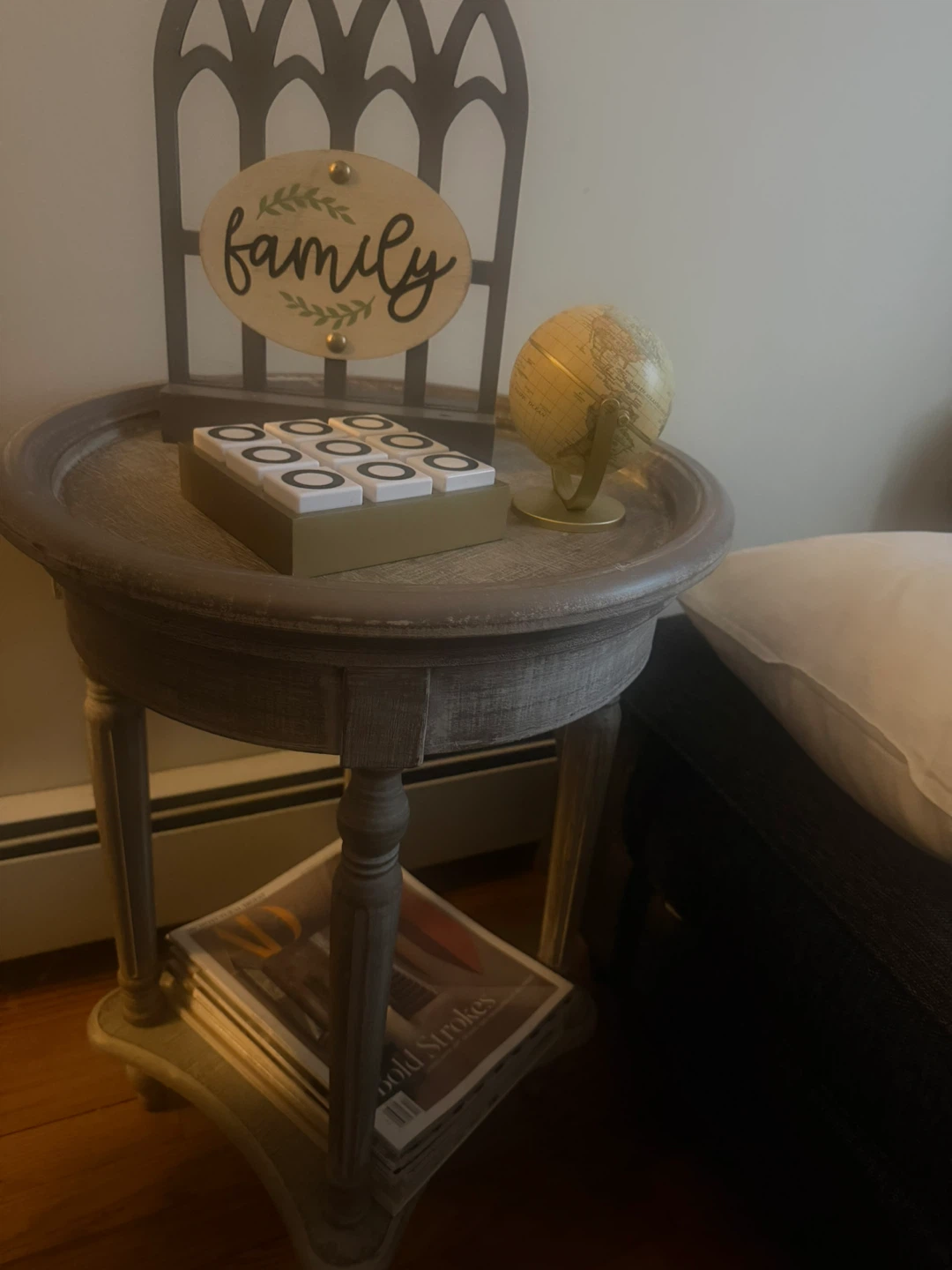 Set of 2 Wooden Accent Table with Two Shelves - photo 2