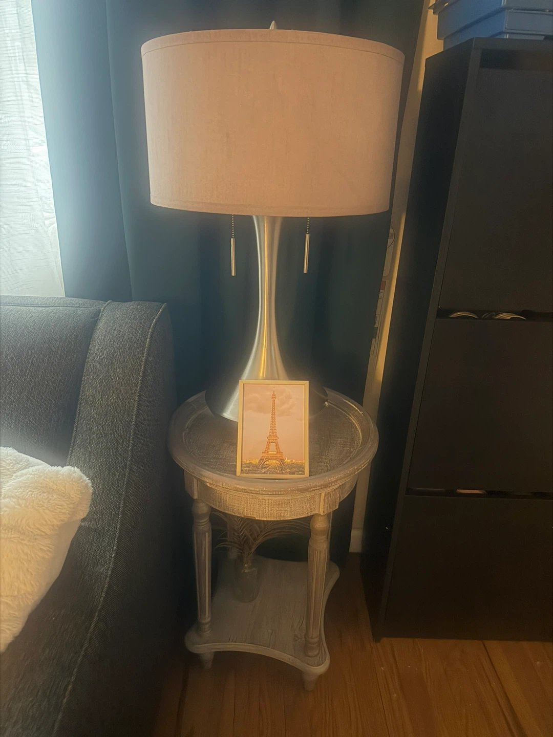 Set of 2 Wooden Accent Table with Two Shelves