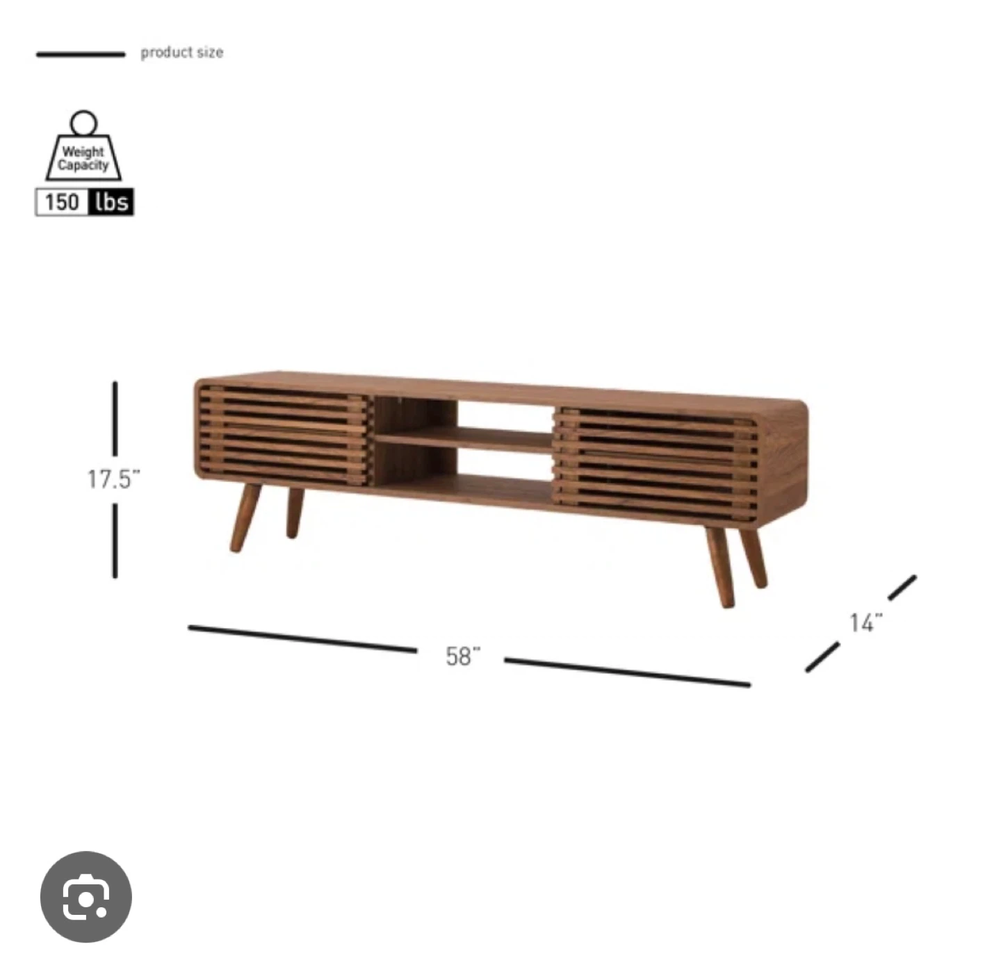 58” Wood TV Stand for TVs up to 65” - photo 3