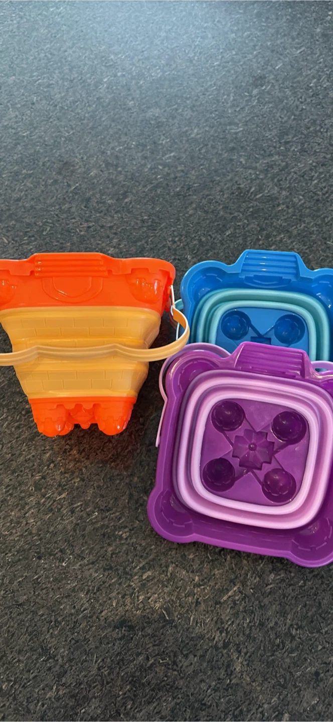 NEW 3 Pk Collapsible Beach Buckets - photo 2