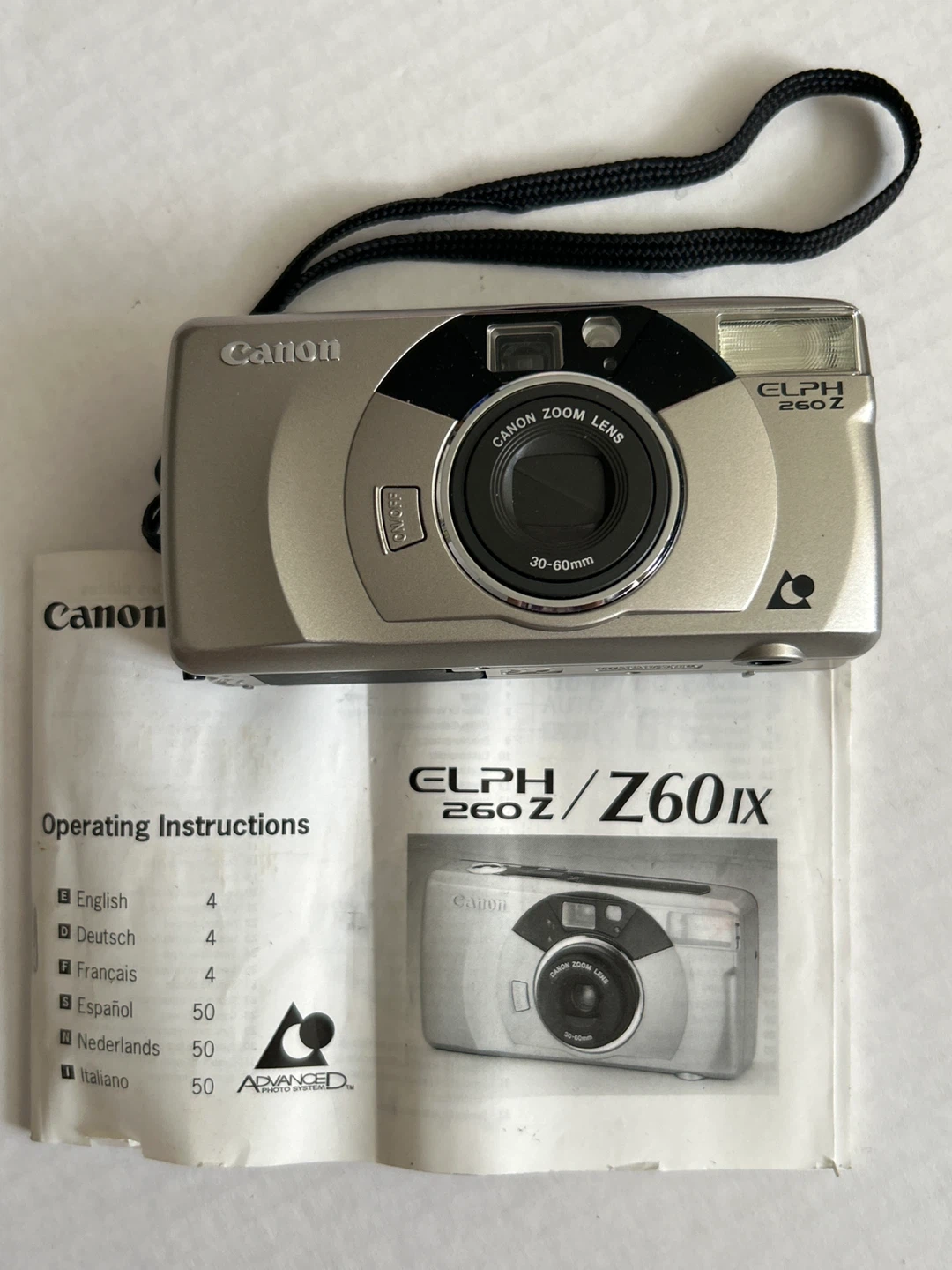 Canon ELPH 260Z 35mm Film Camera with Zoom Lens