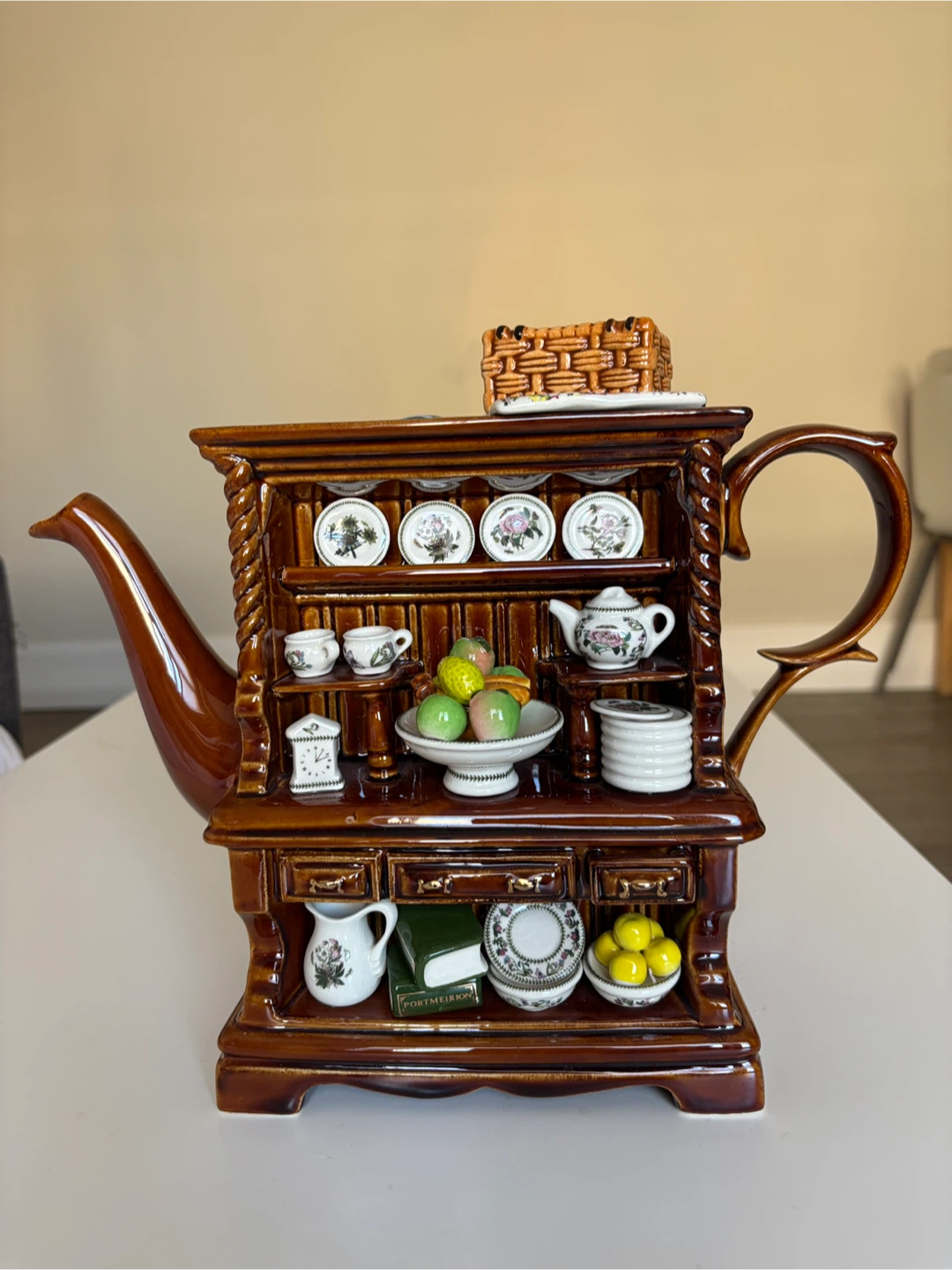 Novelty Ceramic Welsh Dresser Teapot