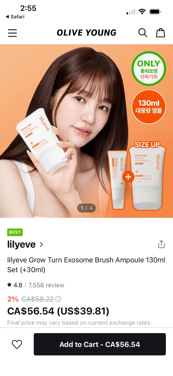lilyeve Grow Turn Exosome Brush Ampoule 30ml - photo 2