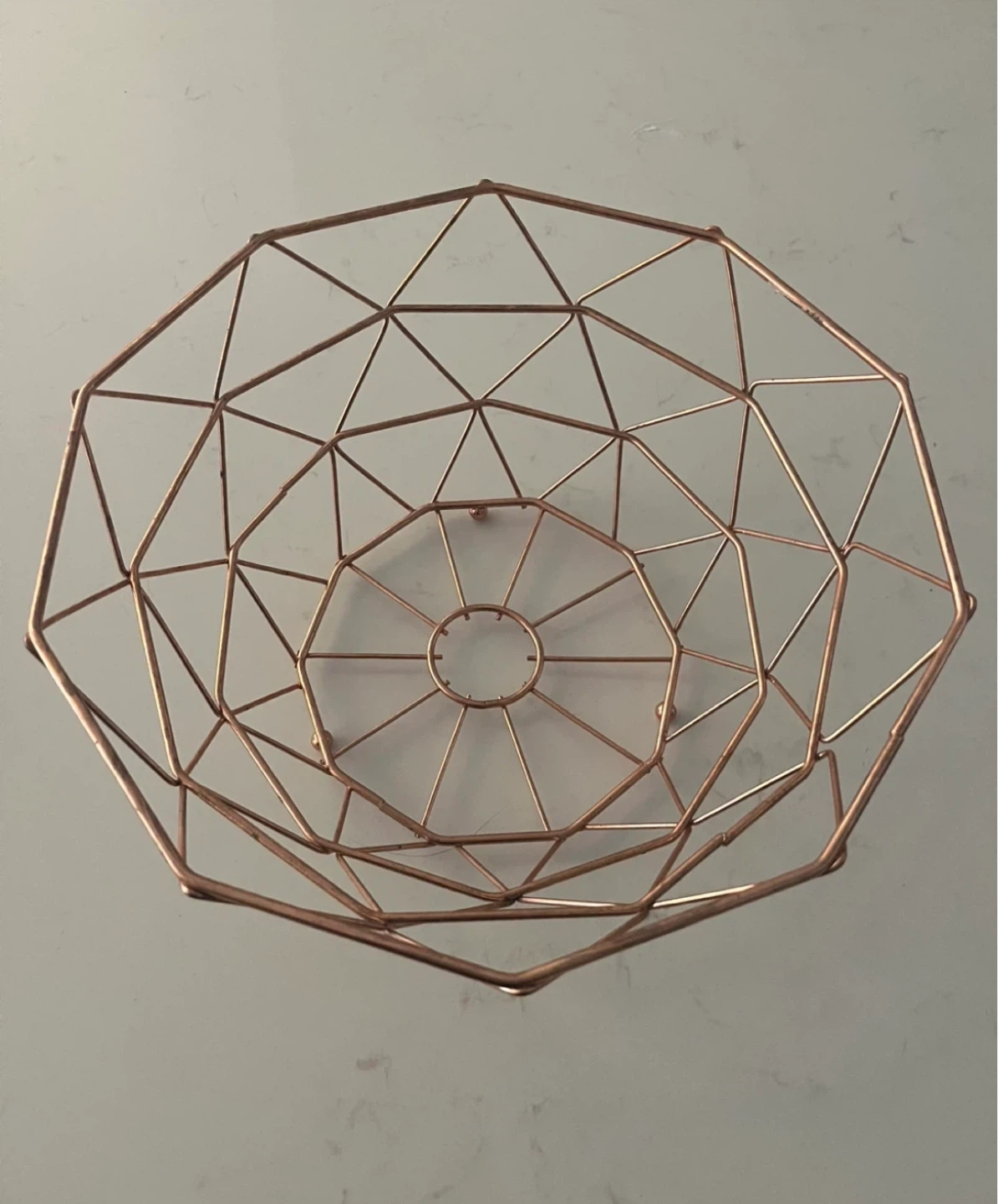Geometric Wire Bowl - Rose Gold