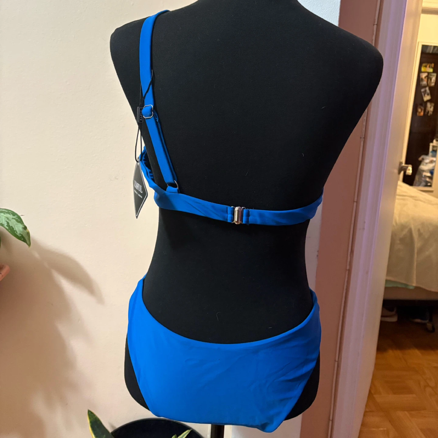 Zaful Blue One-Shoulder Bikini Set - Size L - photo 3