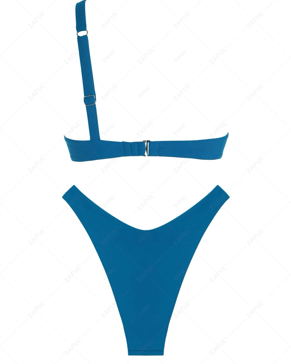 Zaful Blue One-Shoulder Bikini Set - Size L - photo 4