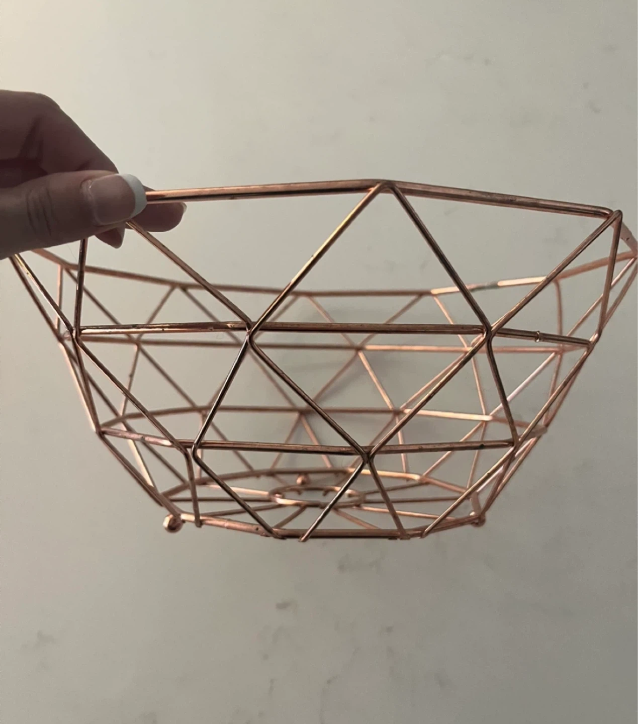 Geometric Wire Bowl - Rose Gold - photo 2