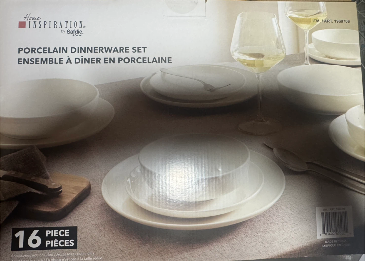 Home Inspiration 16-Piece Porcelain Dinnerware Set