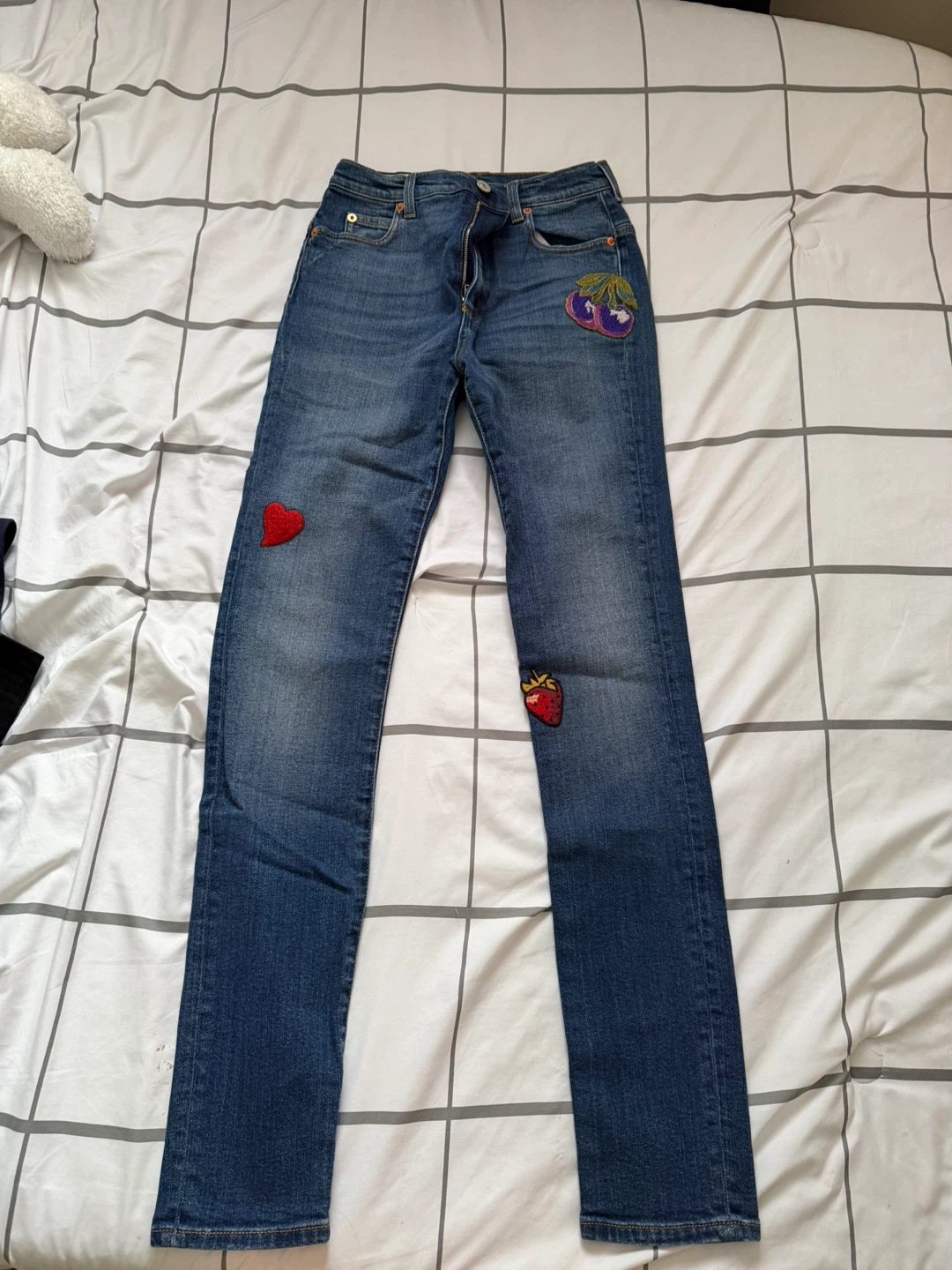 Authentic Gucci Embroidered Denim Jeans - photo 2