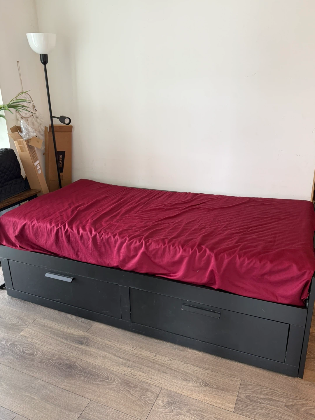 IKEA BRIMNES Daybed Frame with 2 Drawers - Twin, Black
