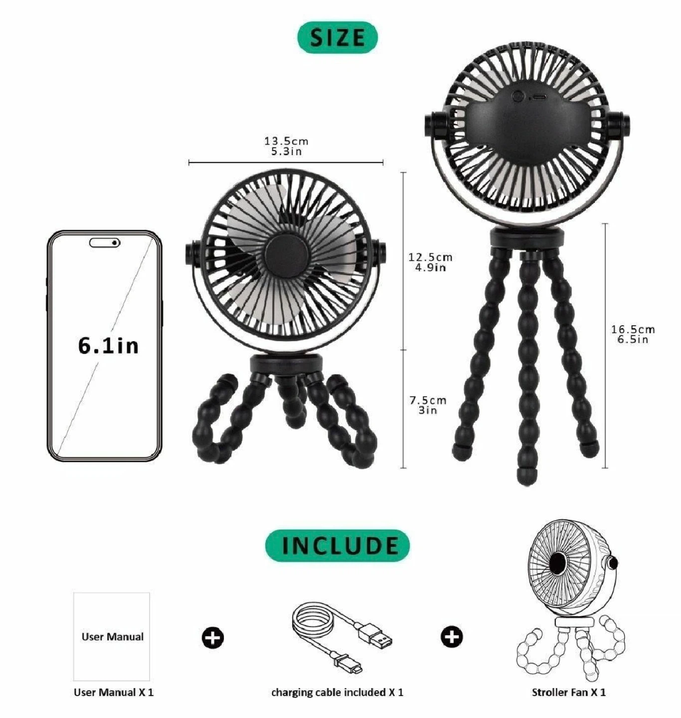 New in Box Octopus Shaped Mini Fan - photo 2