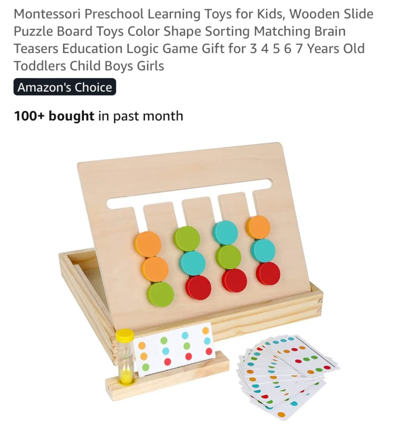 New Montessori Wooden Slide Pattern Puzzle Board