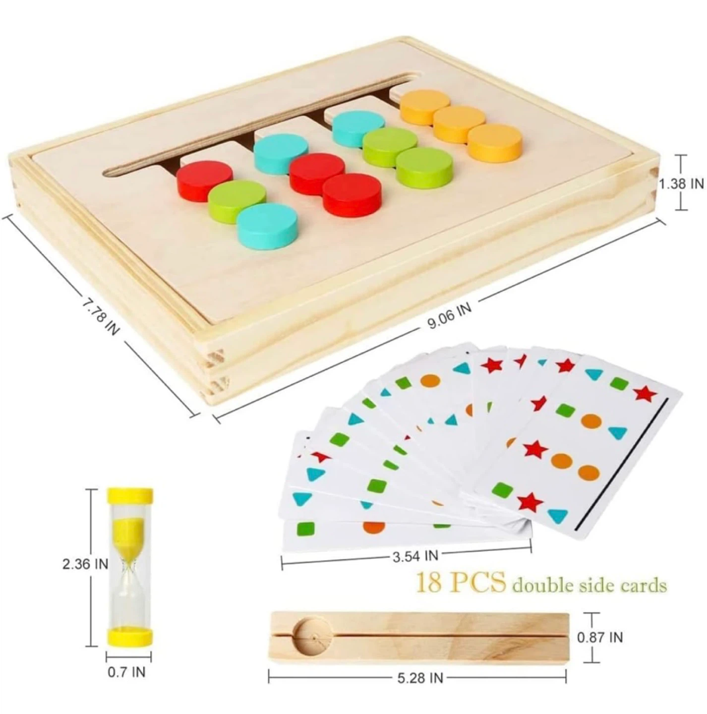 New Montessori Wooden Slide Pattern Puzzle Board - photo 2
