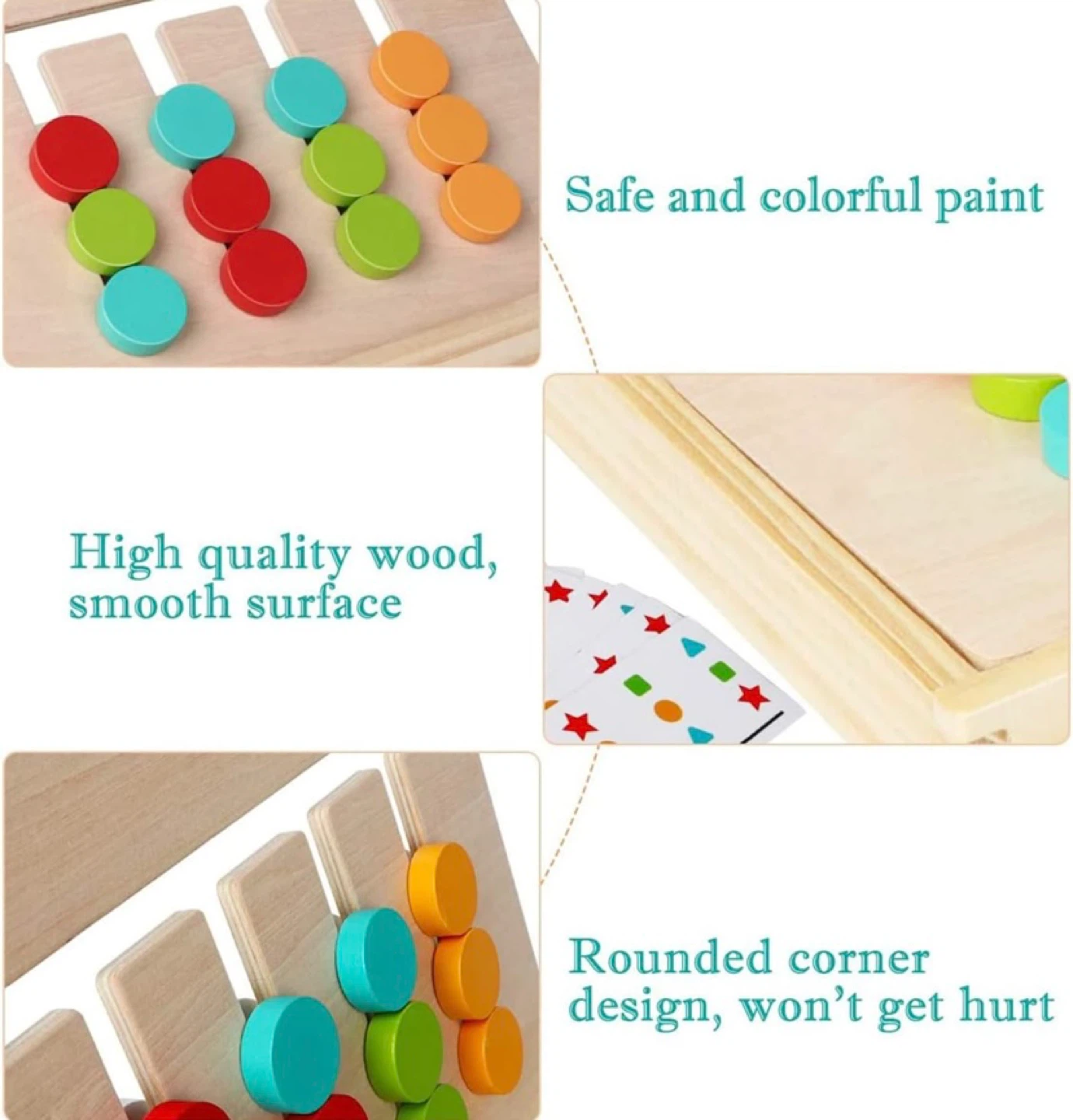 New Montessori Wooden Slide Pattern Puzzle Board - photo 5