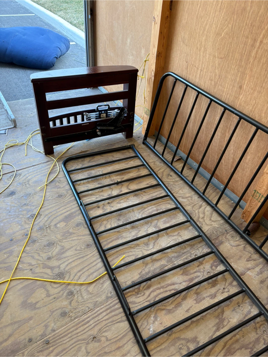 Metal Daybed Frame with Wood Accents - photo 3