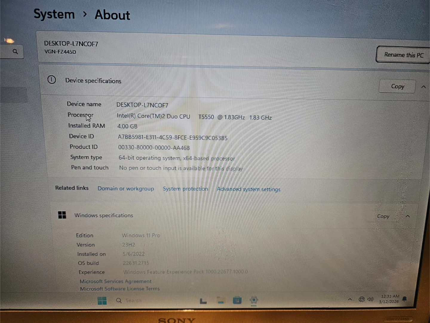 🔥 Sony VAIO 15” Laptop with Charger + Win11 Pro - photo 5