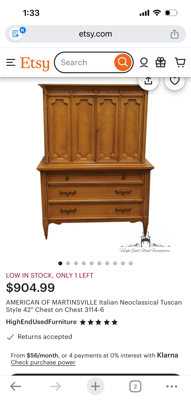 American of Martinsville dresser - photo 3