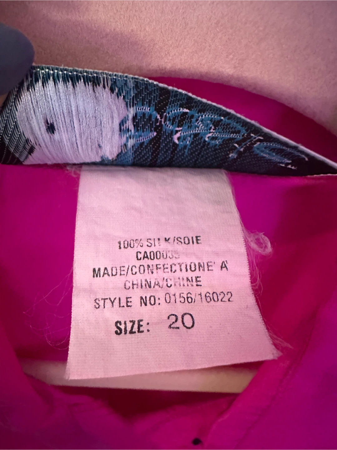 Jessie Women's Size 20 Pink Silk Blouse - photo 3